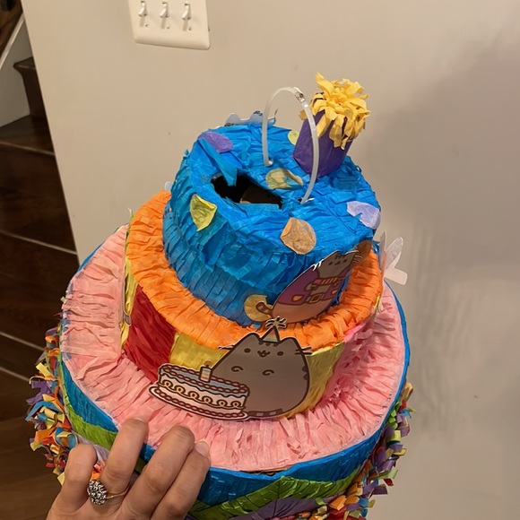 Birthday Cake Pull-String Piñata - Pusheen Themed - Picture 10 of 17